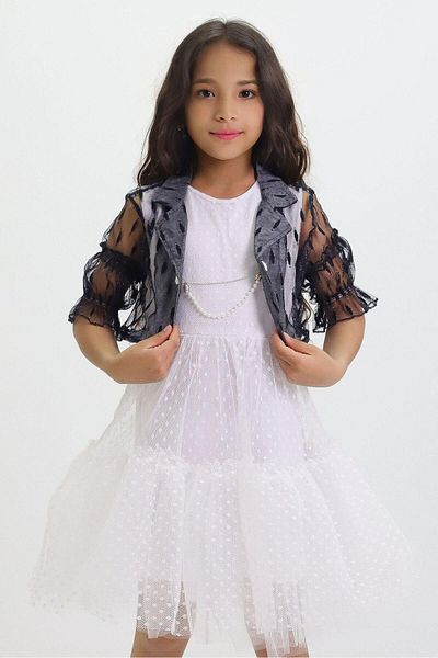 Fox Life Kids Rochie de seara de nunta fetita cu jacheta din tul - Flk159