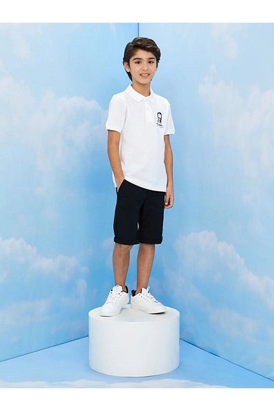 LC Waikiki LCW Kids Polo Collar Ataturk Printed Short Sleeve Boy's T-Shirt