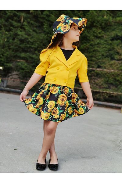 elfanto kıds Short Sleeve Jacket and Skirt Hat - Set of 3