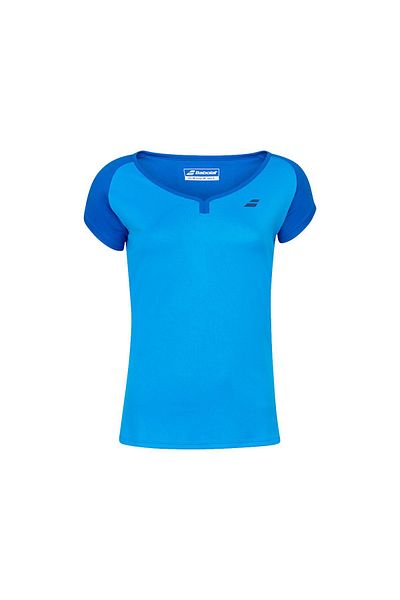 BABOLAT Play Cap Sleeve Top Girl's Blue T-Shirt Girl's T-Shirt 3Gp1011