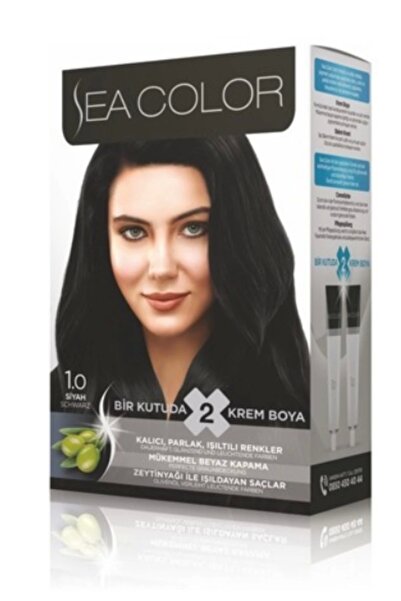 Sea Color Siyah Saç Boyası No:1/0 100 ml