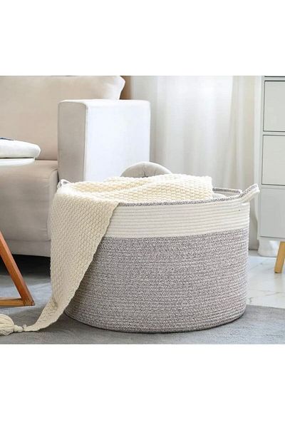 ModaCardin Organizer Ψάθινο Καλάθι Ιουτ - Καλάθι παιχνιδιών και ρούχων