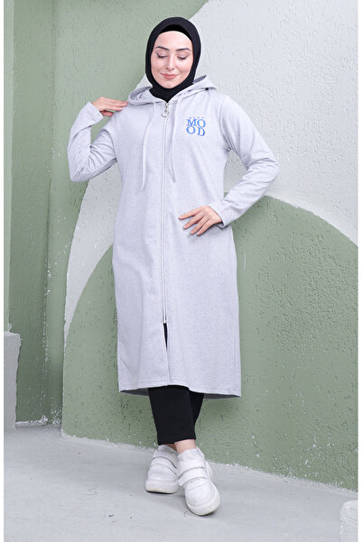 sefamerve Kapüşonlu Spor Kap 3081-10 Gri