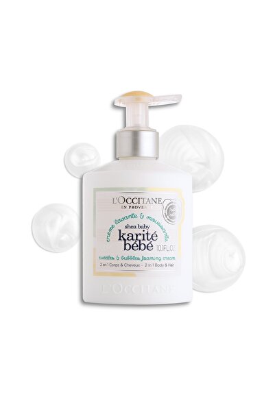 L'Occitane Shea Baby Foaming Cream - Shea Baby Saç Ve Vücut Şampuanı - 300 ml