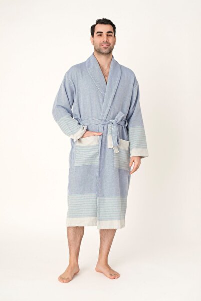 Lajel Woven Premium Bathrobe - 100% Cotton Beach, Summer, Thin Peshtemal - Wo...