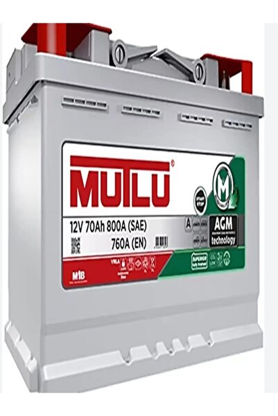Mutlu 12 VOLT 70 AH AGM MUTLU AKÜ ( START - STOP ÖZELLİKLİ )