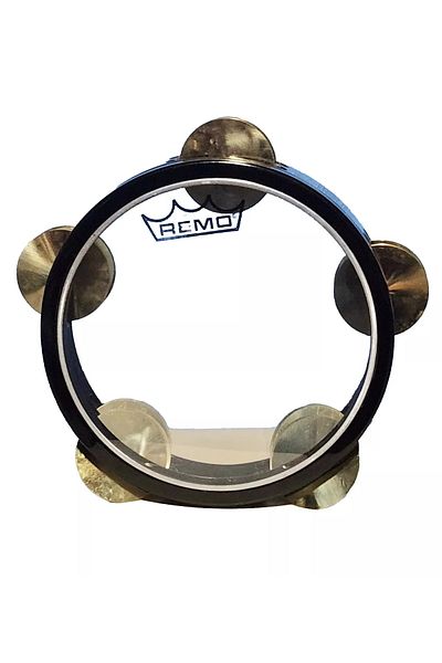 Unosell Cymbal Tambourine Remo Skin 22 Cm, Tambourine Tambourine Riq Marine W / Cymbals
