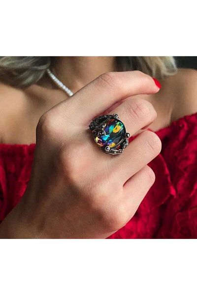 Ceso Accesories Zultanite Jewelled Bronze Ring