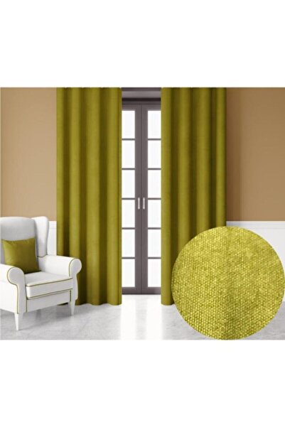 EraHome Kadife Fon Perde Antep Fıstığı Tek Kanat