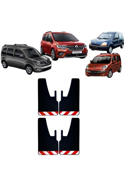 Yeni Dünya Renault Kangoo Red-White Highlighter 4-Piece Mudguard Fender Dust Cover REN0FX02702