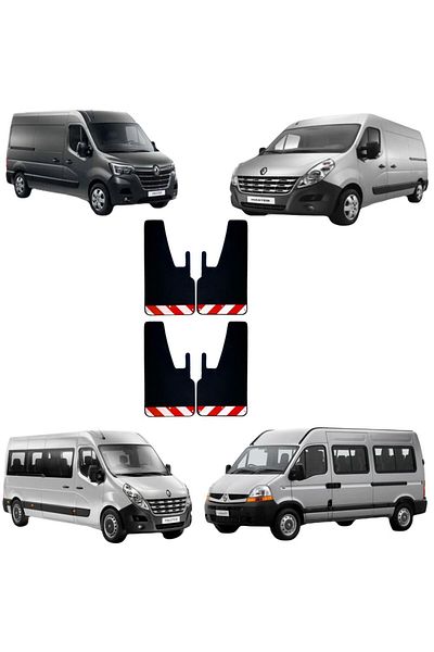 Yeni Dünya Renault Master Red-White Highlighter 4-Piece Mudguard Fender Dust Cover REN0FX03002