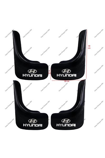 YeniDünyaOto Hyundai Bayon Compatible 4-Piece Front Rear Mudguard Fender Dust Cover Hyu1ux015