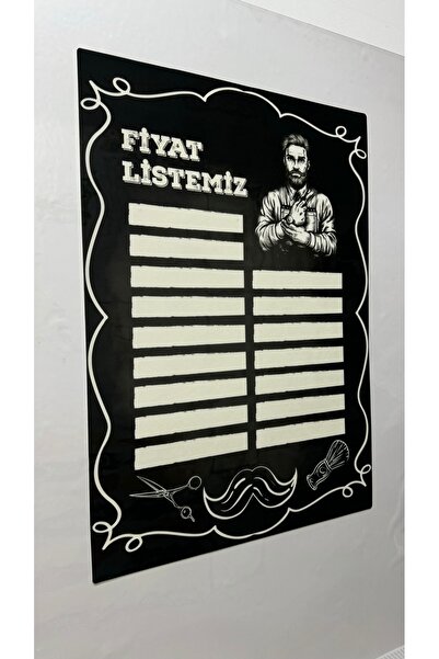 Akıllı Kağıt Ürün Hizmet Erkek Kuaför Berber Yapışkanlı Özel Fiyat Listesi Mo...