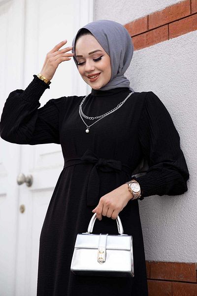 EBRUTESETTÜR Pleated Sleeves Dress