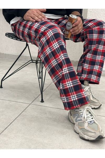 RE7EDİ UNISEX RELAX CHECED TRACKPANT BOTTOM RE7EDI
