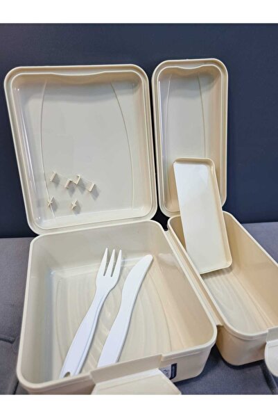 Lider MAGNESİA TAKEAWAY ÇATAL VE BIÇAKLI BÖLMELİ BESLENME KABI SETİ