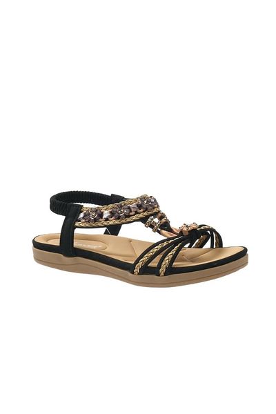 Pepita Trendyshose 9636 - Sandale confortabile cu detaliu de piatră