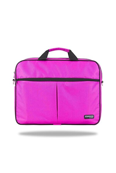 Classone Wtx309 Wtxpro serisi 15.6 Inch Uyumlu Su Geçirmez Kumaş , Laptop , Notebook El Çantası- Fuşya