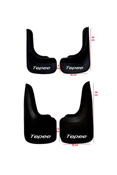 YeniDünyaOto Peugeot Partner Tepee 4-Piece Mudguard, Mudguard, Dust Cover Peu1bx017