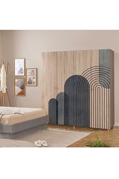 Uvi Collection Loni 4 Kapaklı Gardırop 973 Sonomo