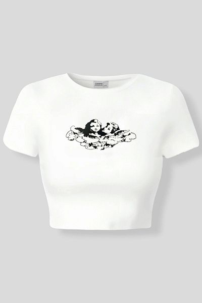 Carpe White Two Lovers Crop Top