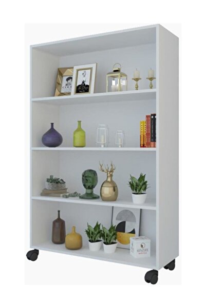 Kenzlife Kitaplık Beril 148*090*020 Byz Tekerlekli Mutfak Dolabı Banyo Ofis A...