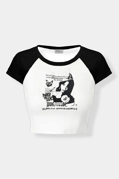 Carpe Black and White Punk Crop Top