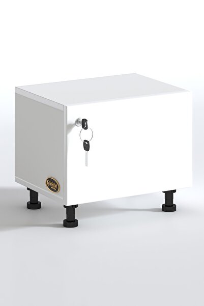 Kenzlife Sepetli Kilitli Mutfak Dolabı Ruberukilit Byz 038X45X30 Banyo Çamaşır Beyaz 2 Li Sepet