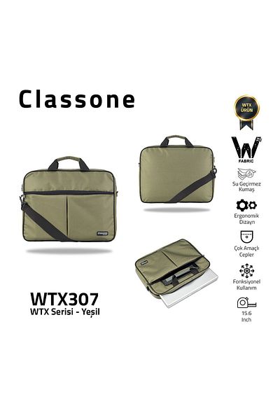Classone حقيبة يد Wtx307 Wtxpro مقاس 15.6 بوصة من القماش المقاوم للماء متوافقة مع أجهزة Macbook والكمبيوتر المحمول والكمبيوتر المحمول