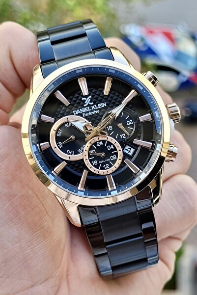 Daniel Klein Kasası Rose Kordonu Siyah Renk Ayarlanabilir Kordonlu İç Gösterg...