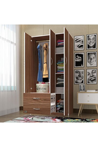 Kenzlife Gardırop 3 Kapılı 2 Çekmeceli Fesleğen 180*120*52 Cvz Xlarge Kapaklı...