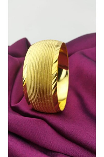 barisiva gold 22 Ayar Altın Kaplama Kadın 4 cm Bilezik