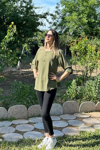 Dinçerler tekstil WOMEN'S CLASSIC TRUVAKAR ARM AEROBIN FABRIC THIN ANTI-SWEAT BLUZ