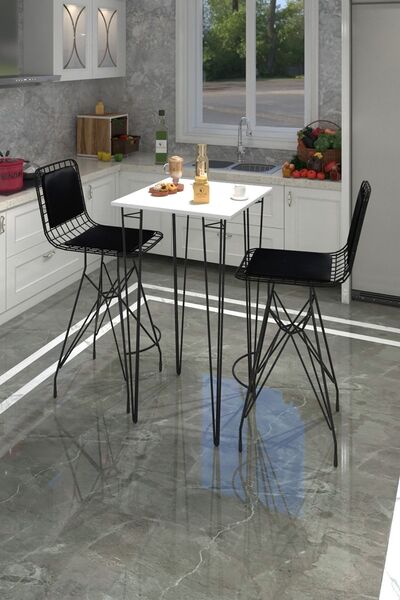 Kenzlife Knsz Masa Sandalye Takımı Hem105Zengin Byzsyh 070*070 2 Sandalye Syh...