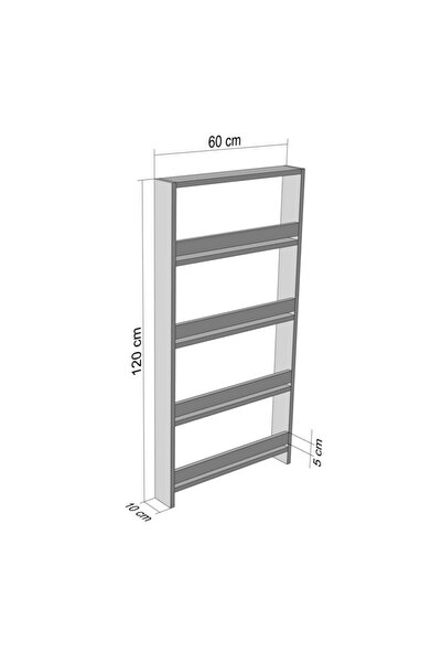 Kenzlife Kitaplık Fernur 120*060*10 Byz Duvar Rafı