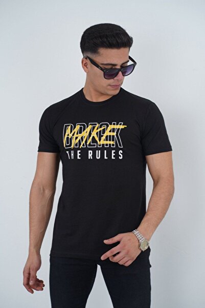 Est Estola Ανδρικό μπλουζάκι με ελαστική και απαλή υφή Lycra με λεπτή εφαρμογή - Crew Neck