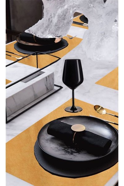 GOCCIA HOME Set de 6 servetele de serviciu texturate din catifea