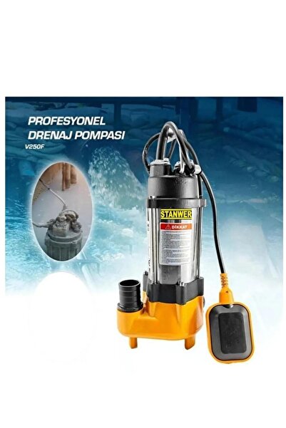 STANWER German Bakır Sargı 2 Hx Paslanmaz Drenaj Dalgıç Pompa Kirli Su Dalgıç Pis Su 2 Yıl Garantili