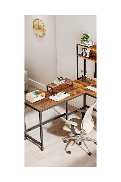 Genel Markalar Metal Ahşap Kahverengi Monitör Yükseltici Stand