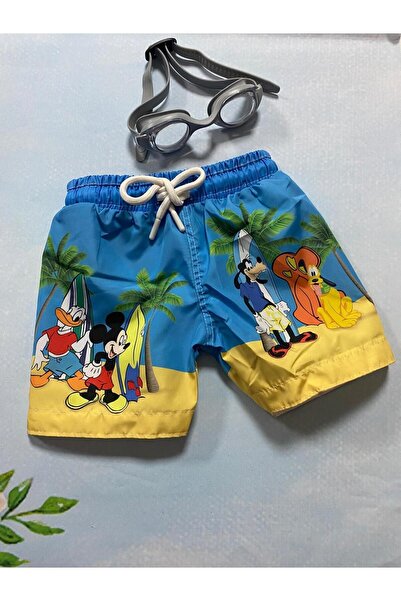 MİLAYS LİFE HOME COLLECTİON Boy's Disney Printed - Διχτυωτό και κορδόνι σορτς