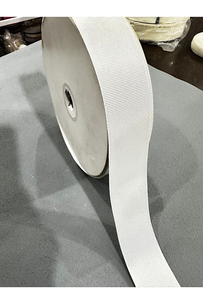 paşateks since 1995 şekil 4 Cm Satin Grosgrain Ribbon Ecru-5 Meters