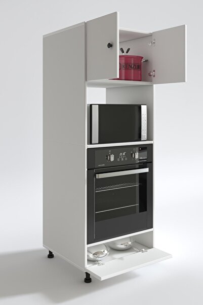 Kenzlife Fırın Dolabı Halide Byz 162*60*56 Mutfak Kapaklı Ayaklı Banyo Kiler Ofis