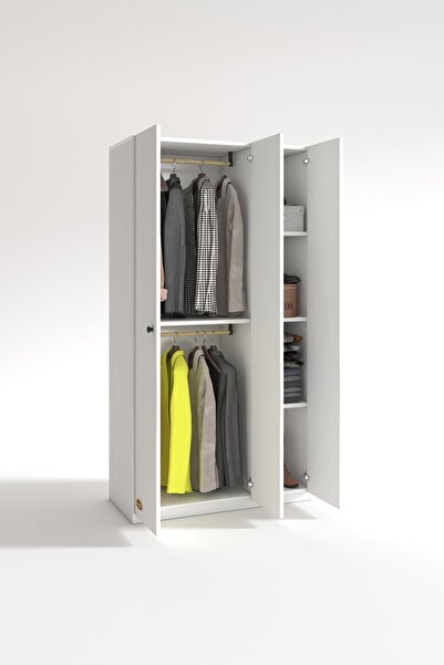 Kenzlife Gardırop 3 Kapılı Kapaklı Guzmanya Byz 173*90*42 Gardolap Dolap Ofis