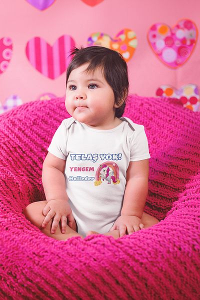 ADABEBEK Printed Baby Bodysuit with Snap Fasteners - Zıbın Halleder 20523