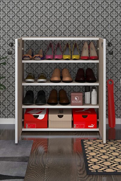 Kenzlife Ayakkabılık Ayakkabı Dolabı Kilitli Gutan Crd 080*70*32 Kapaklı Ofis Dolabı