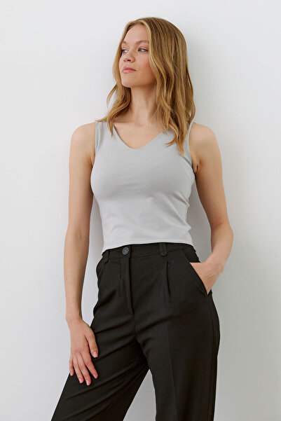 urban focus V-Neck Double Tank Top