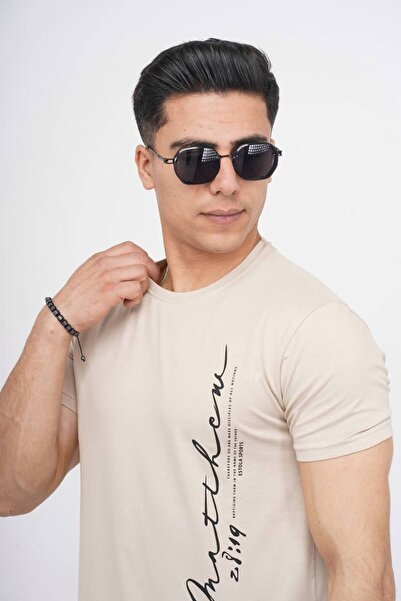 Est Estola Ανδρικό ύφασμα με λεπτή εφαρμογή Crew Neck Lycra FlexibleSoft Texture