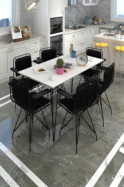 Kenzlife Knsz Masa Sandalye Takımı Hem75Mazlum Byzsyh 130*090 Klçsm 6 Sandaly...