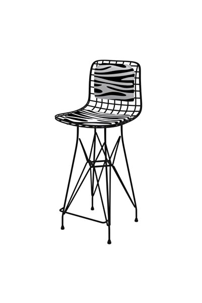 Kenzlife Knsz Orta Boy Tel Bar Sandalyesi 1 Li Mağrur Syhbonar Sırt Minderli ...