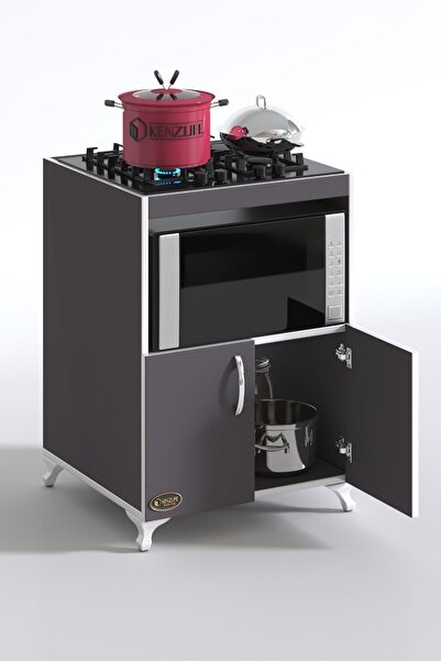 Kenzlife ocak dolabı bade gri 85*60*57 mutfak modül mini fırın  ankastre ocak için